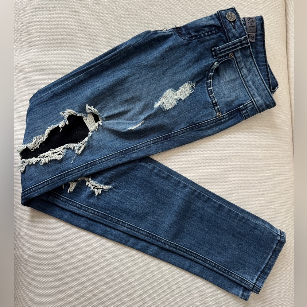 Frankie B. Distressed Blue Jeans